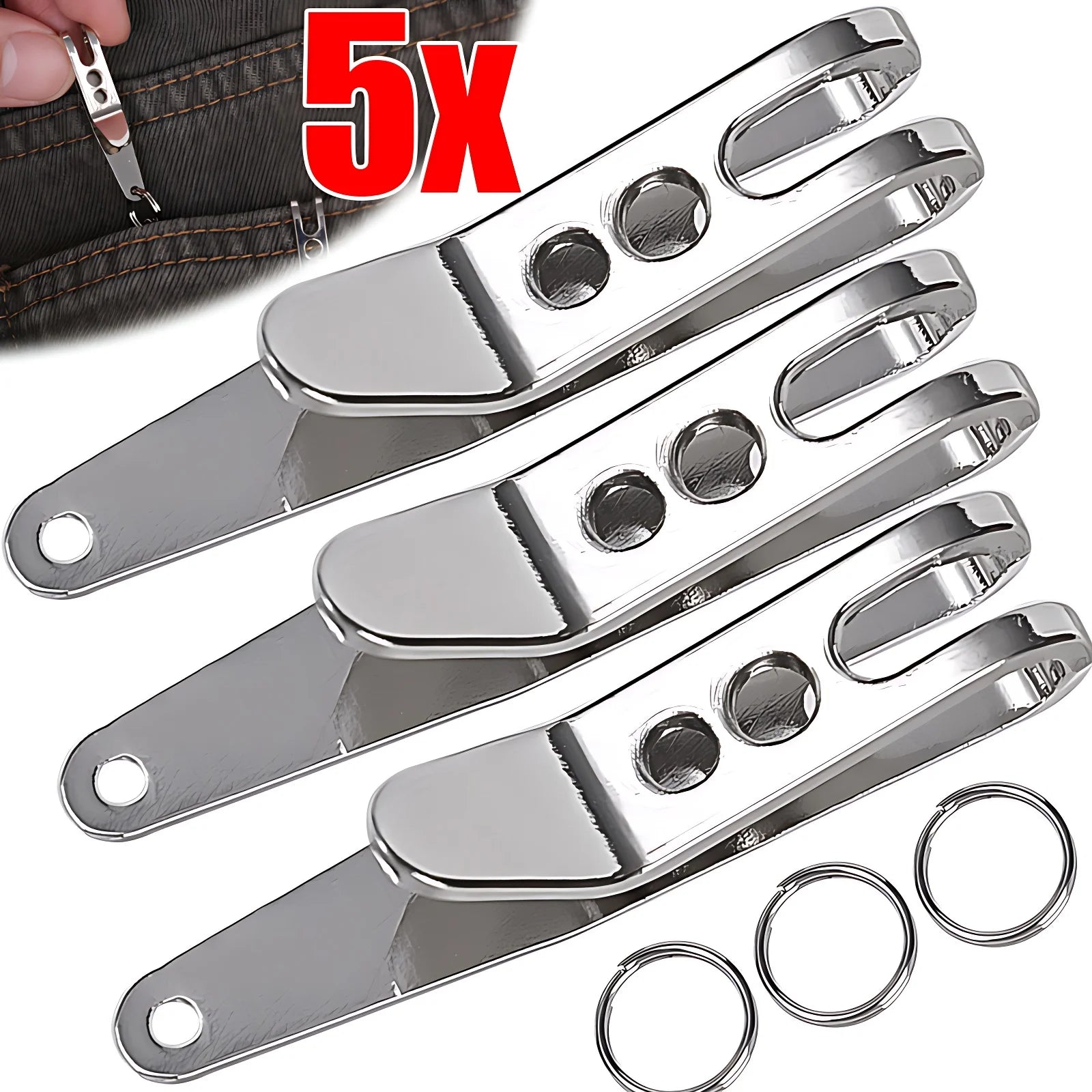 5/1Pcs Mini Zinc Alloy Ring Carabiner EDC Bag Suspension Clip with Key Outdoor Quicklink Tool Keychain Camping Accessories