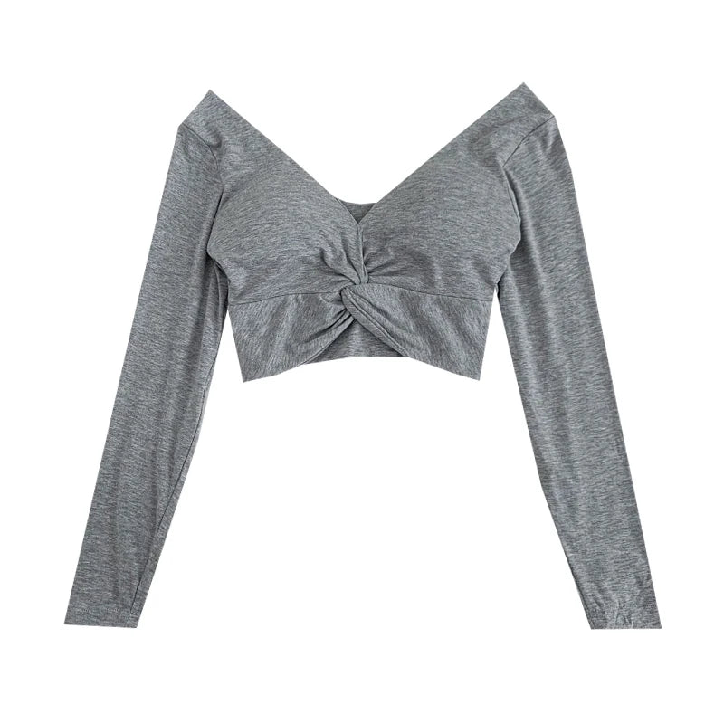 t shirt woman crop tops long sleeve kawaii T shirts built in bra women sexy top harajuku korean fashion