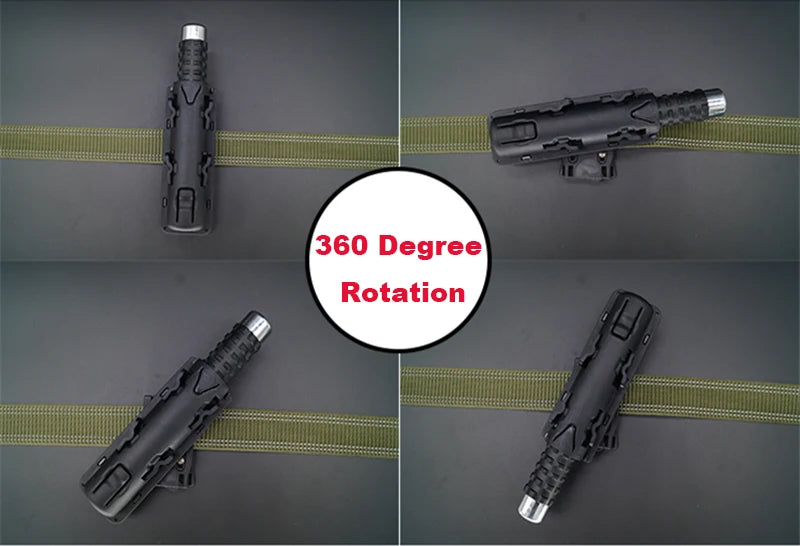 360 Degree Rotation Retractable Baton Case Holster Universal Extensible Baton Holder Self Defense EDC Outdoor Survial Tool