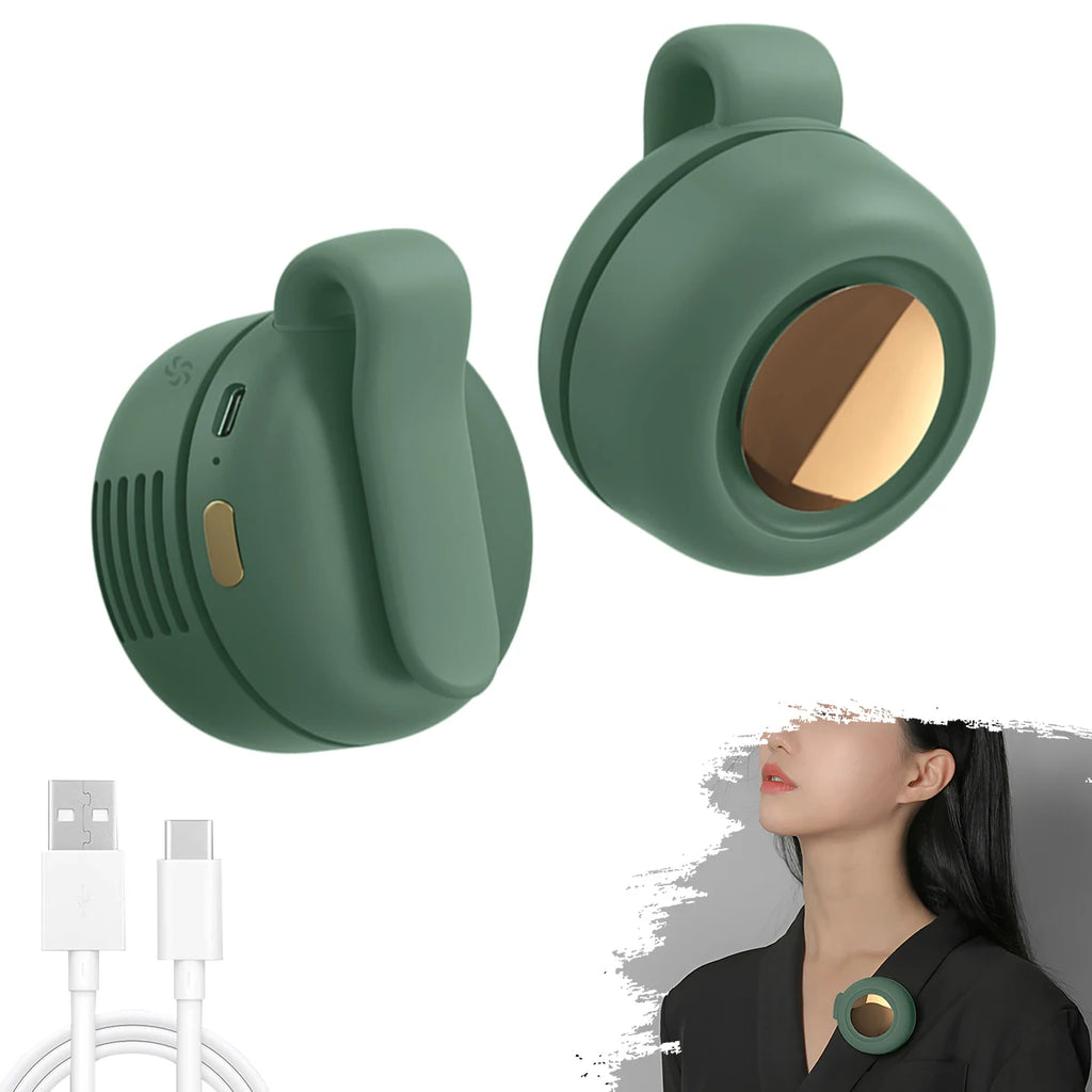 Hands Free Waist Clip Fan 900mAh 3 Speeds Bladeless USB Rechargeable Portable Personal Cooling for Outdoor Sport Travel