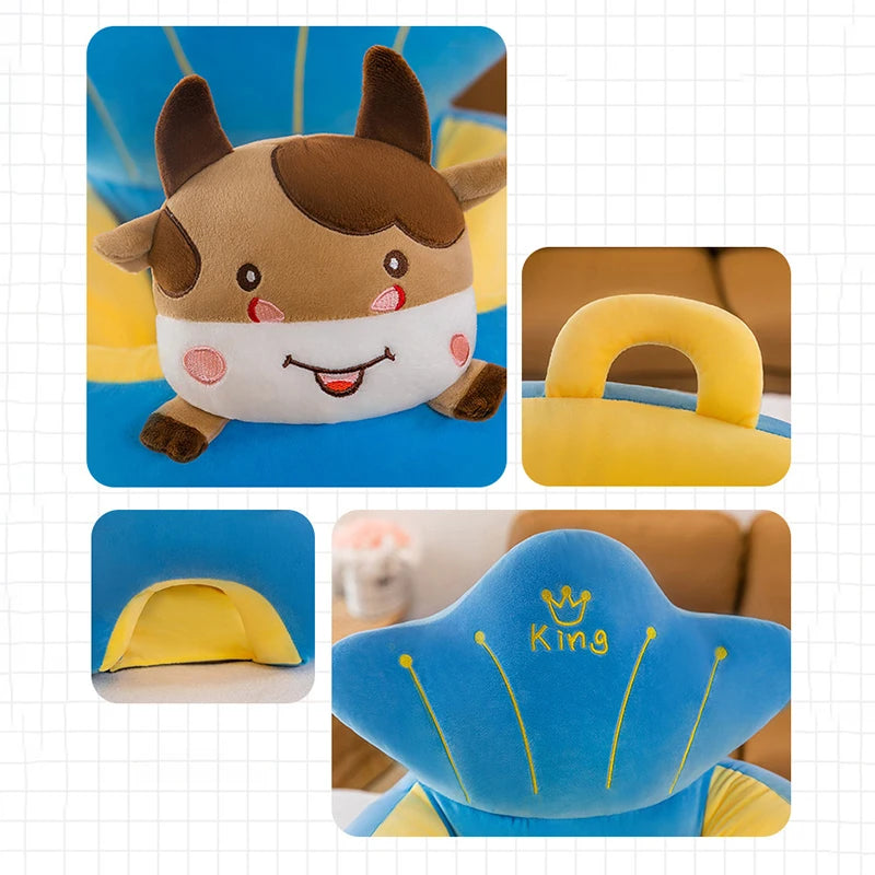 Baby Sofa Support Seat Cover Plush Chair Learn To Sit Comfortable Cartoon Toddler Nest Puff Wash No Stuffing Cradle
