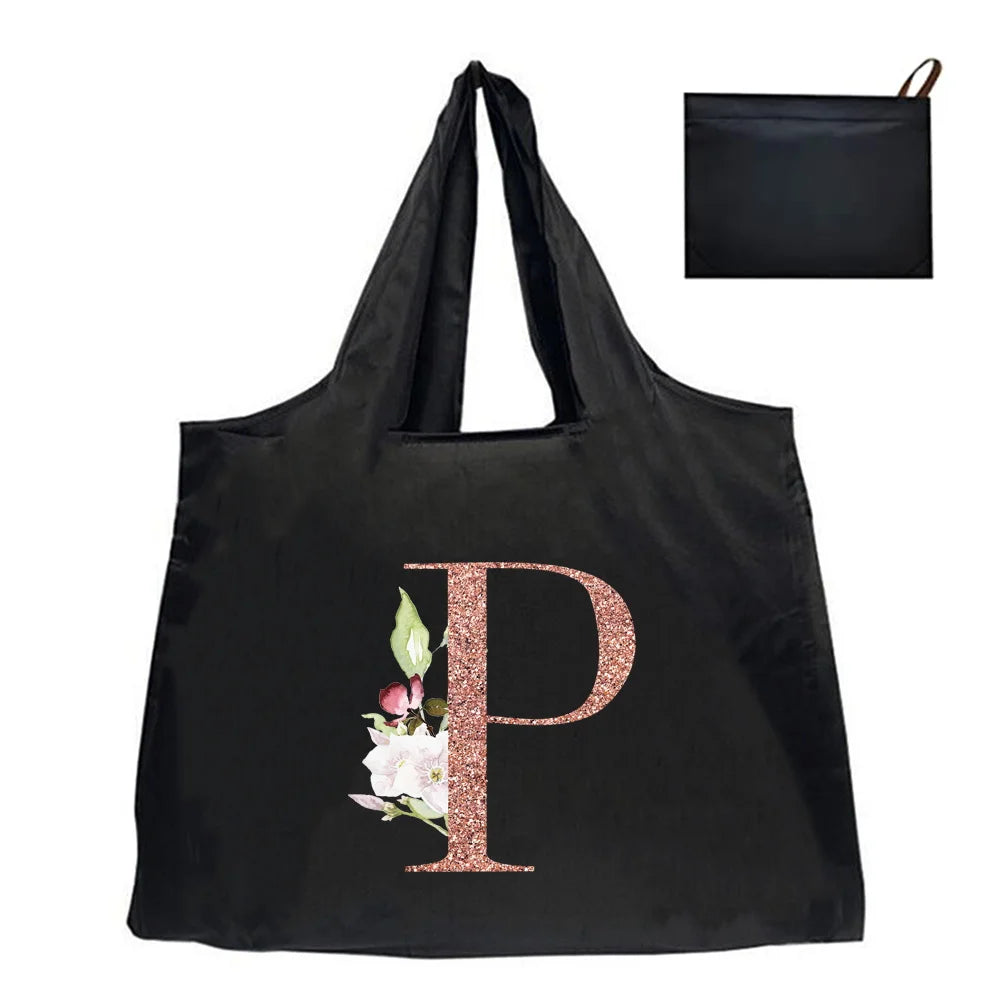 Shopping Bag Tote Bag Foldle Grocery Organizer Reusable Handbags Shoulder Bags Convenient Large-Capacity Large Tote For Fashion