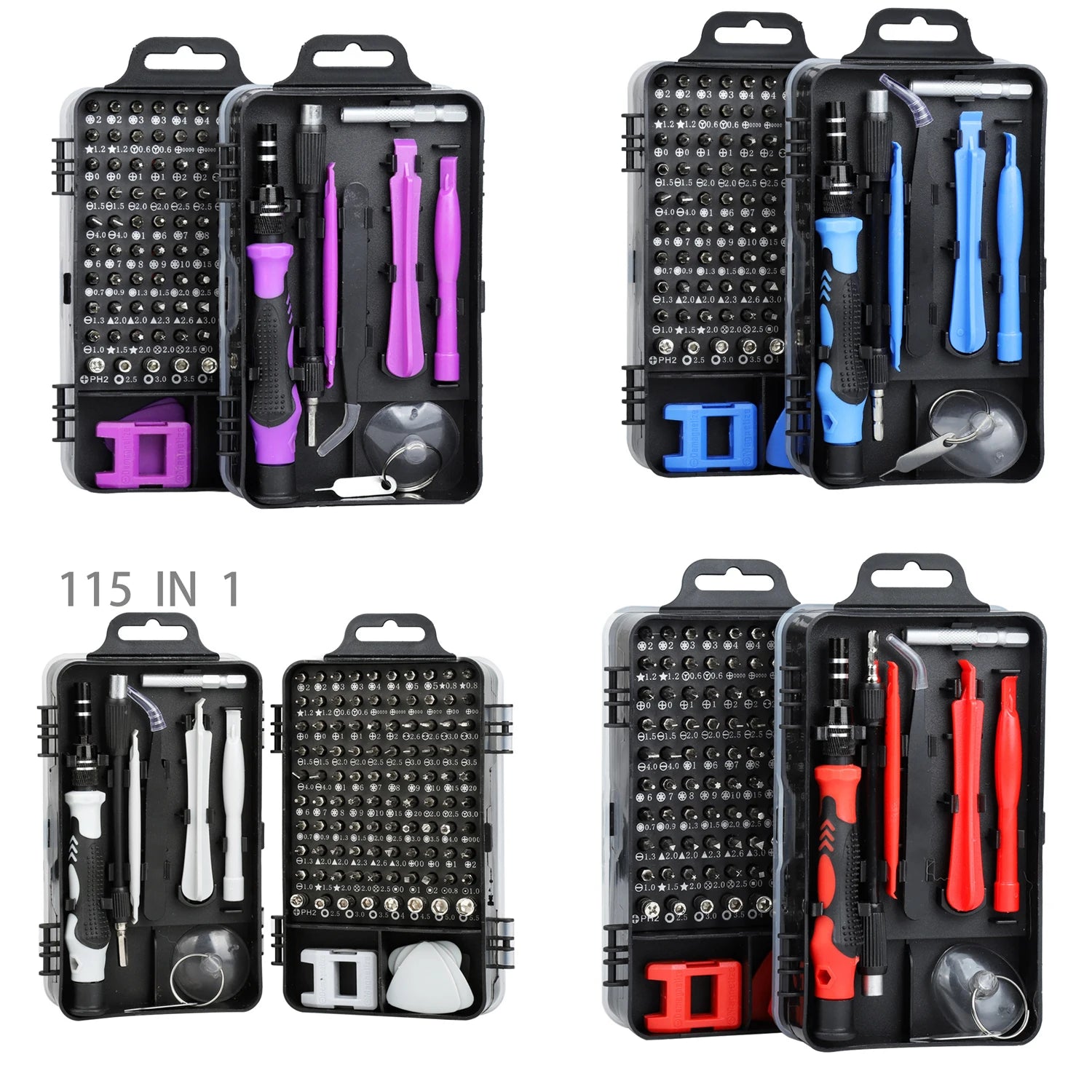 115Pcs Precision Screwdriver Set, Electronic Repair Tool Kit, Suitable for Iphone, Computers, Pc, Laptops, Mobile Phones, Mac, Tablets, Home Diy, Game Consoles, Glasses, Watches, Doorbells, Etc
