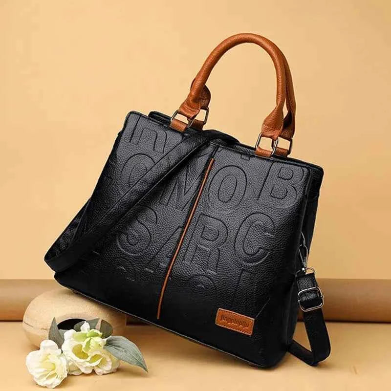 PU Leather Casual Shoulder Crossbody Bags for Women Ladies Luxury Designer Large Capacity Travel Handbag