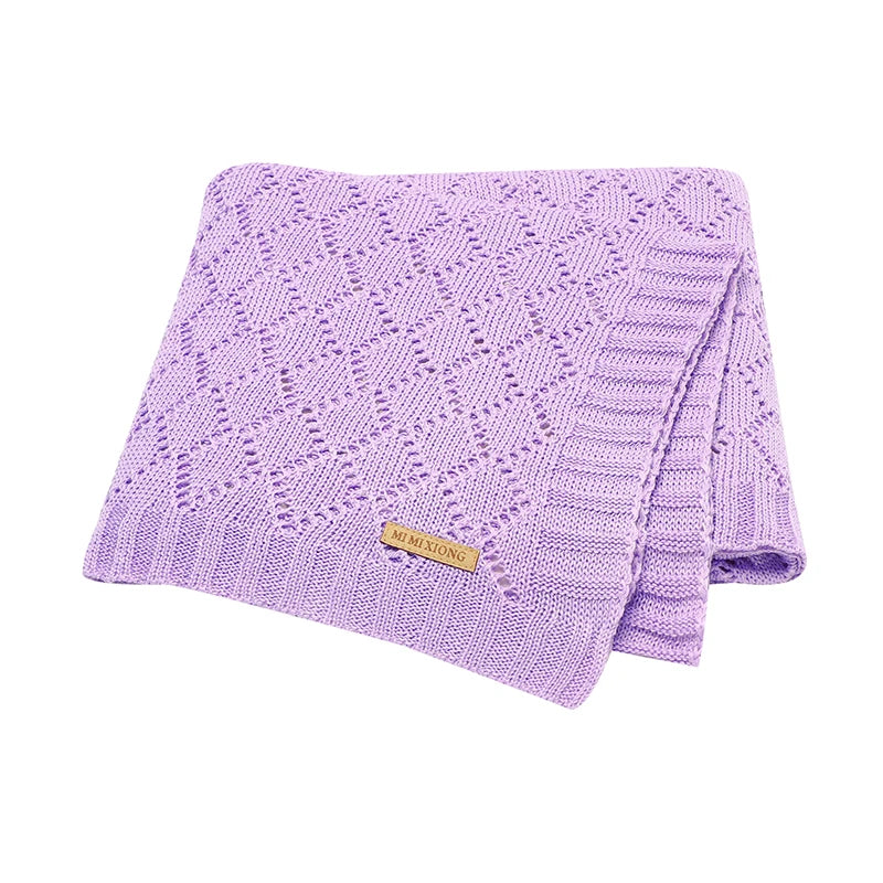 Baby Blanket Super Soft knitted Newborn Stroller Bed Sleeping Cover Toddler Infant Bedding Muslin Swaddle Wrapper 100*80CM Plaid