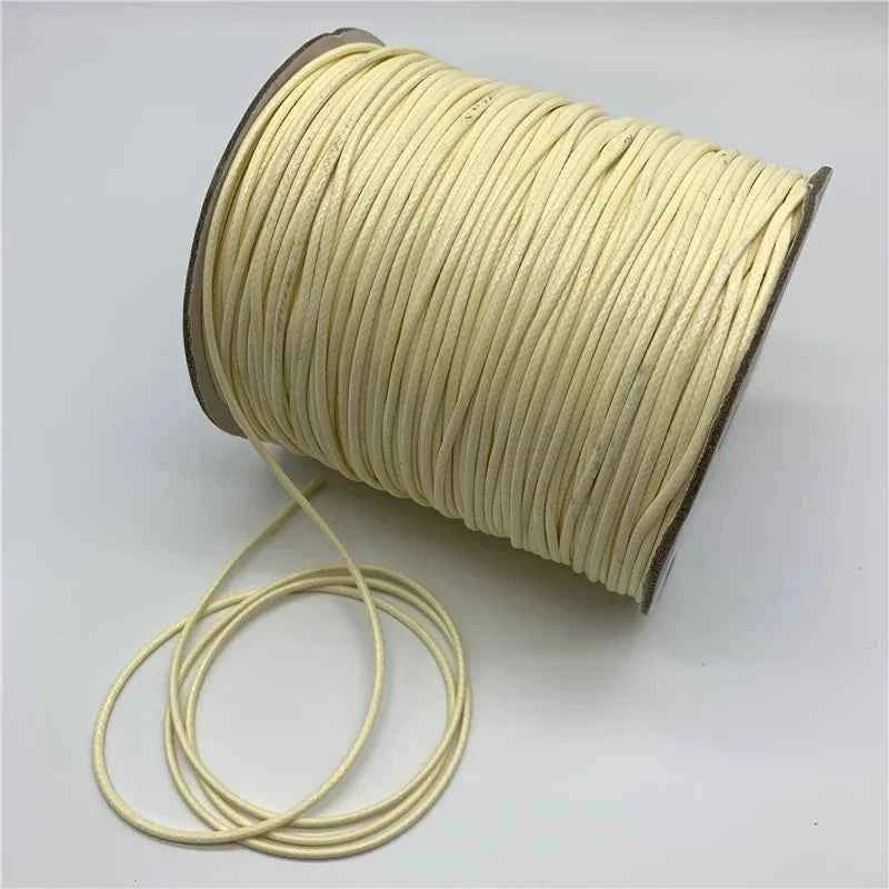 0.5mm 0.8mm 1mm 1.5mm 2mm Black Waxed Cotton Cord Waxed Thread Cord String Strap Necklace Rope For Jewelry Making