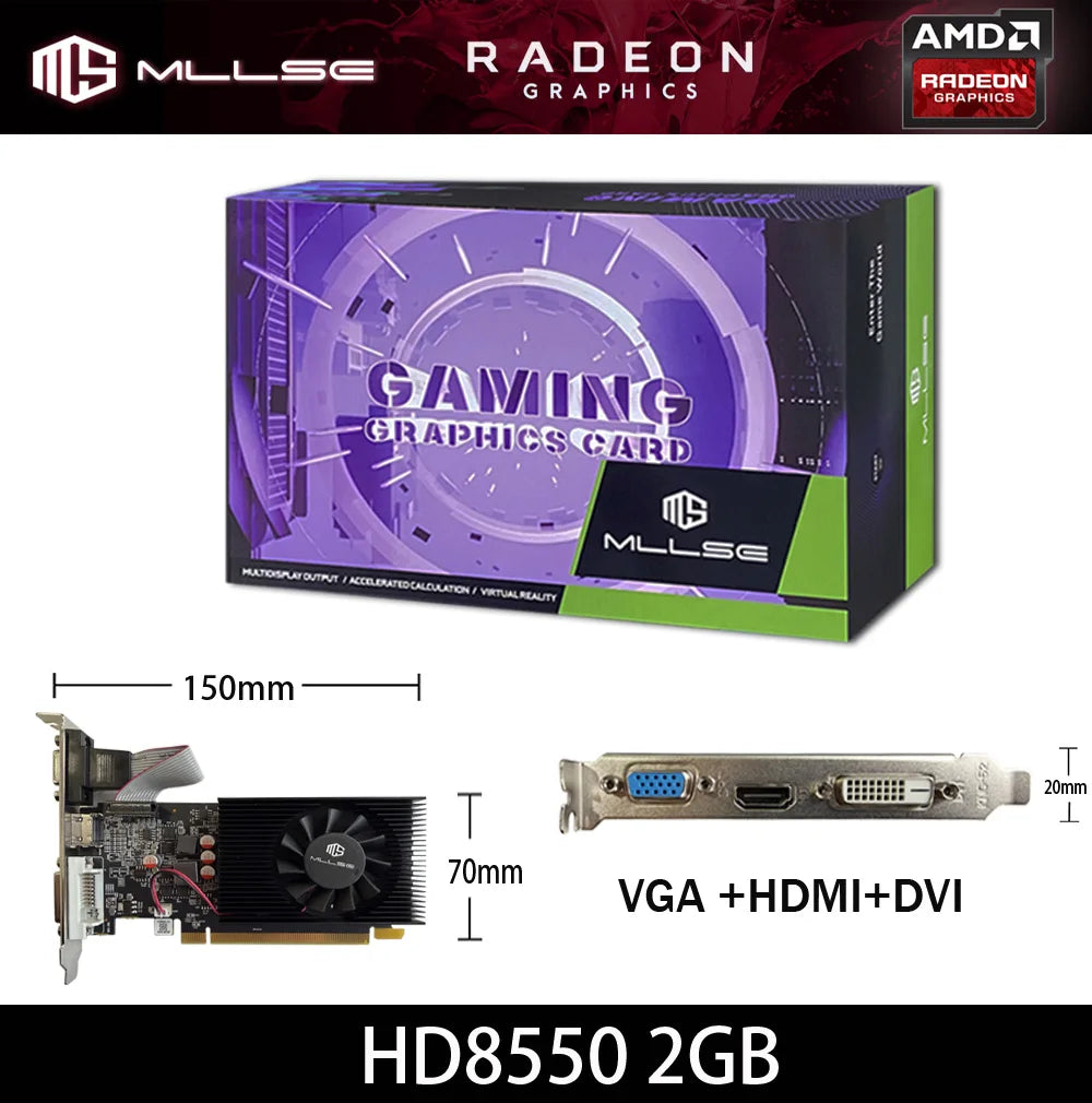 MLLSE GT730 4GB GT740 4GB Graphics Card GDDR3 128Bit DVI VGA PCI-E 3.0 Geforce GPU Gt 730 Gaming Video Card Placa De Video