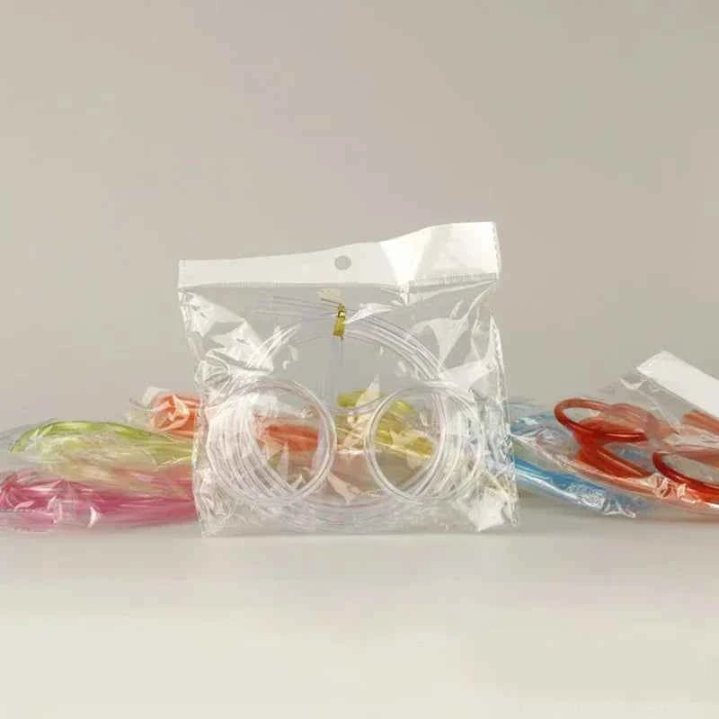 Straw Glasses Funny Soft PVC Glasses Flexible Drinking Straws Kids Party Supplies Bar Supplies Creativity Toy Kids Gift