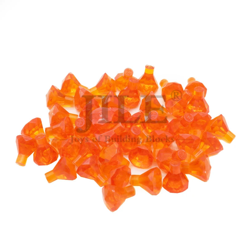 100pcs Moc Rock 1x1 Jewel 24 Facet Stone 30153 City Street View Diamond Building Bricks Blocks Bulk Compatible with Assembles