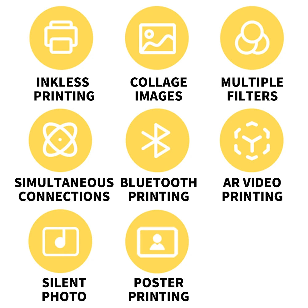 MIJIA AR Printer 300dpi Portable Photo Mini Pocket With DIY Share Picture Printer，case or Photo Paper，Work With Mihome APP