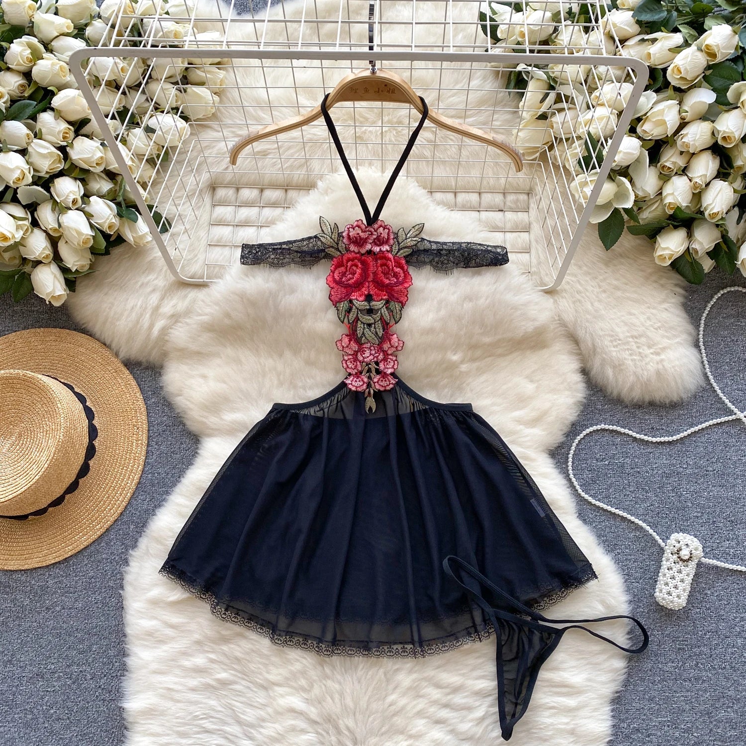 Girls Sexy Cute Japanese JK Uniform  Mini Checkered Strap Skirt Off Shoulder High Waist Elastic Cosplay Dress Hot Sweet Pajama