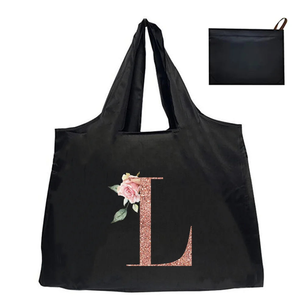 Shopping Bag Tote Bag Foldle Grocery Organizer Reusable Handbags Shoulder Bags Convenient Large-Capacity Large Tote For Fashion
