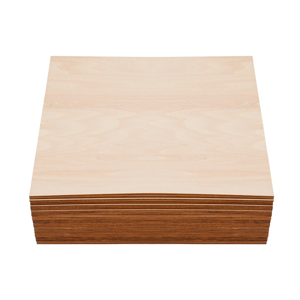 30Pcs Basswood Sheets 3mm Thick, 30x30cm/40x40cm Board for Wood DIY Home Decor, Square Blank Wooden Plywood Panels for Engraving