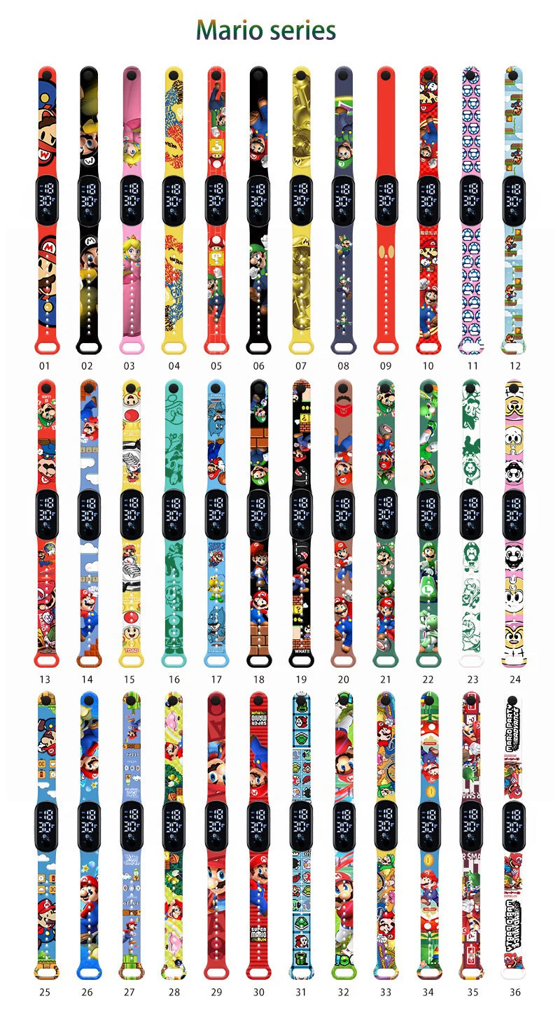 Kids LED Watch Touch Control Digital Watch Silicone Strap Waterproof Sport Wristwatch for Boys Girls Children Birthday Gift