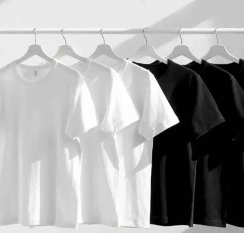 Summer 100% Pure Cotton Men's and Women's Casual Sports Loose Soft Short-sleeved O-neck Comfortable and Breathable T-shirt