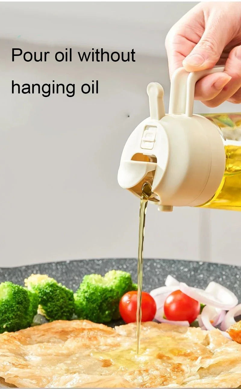Olive Oil Spray Bottle for Oil Bottle Pouring for Cooking Oil Spices Camping Dispenser with Automatic Lid Spice Shaker