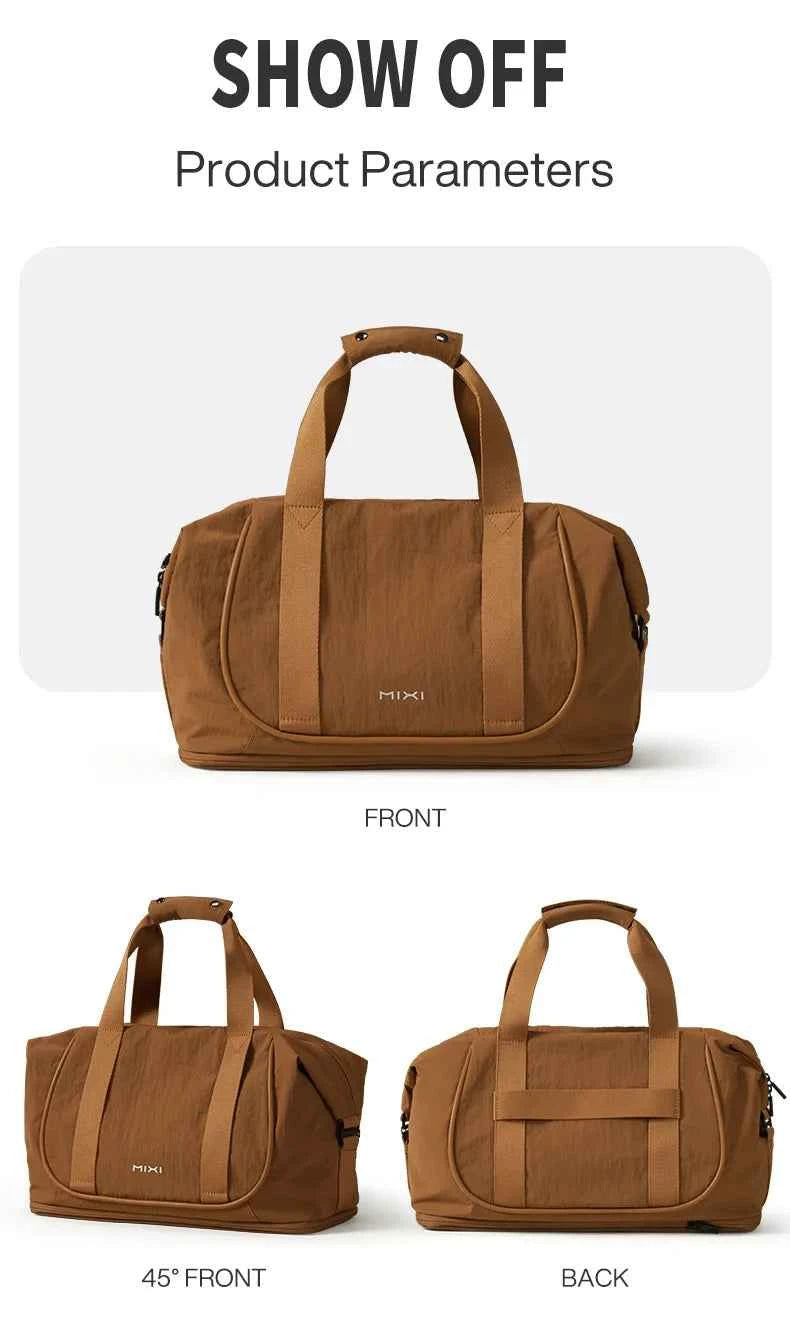 Mixi Travel Bags Women Large Size Capacity Sports Fitness Storage Bag Foldable Duffle Suit Bag For Shoulder Bag Handbag M3020