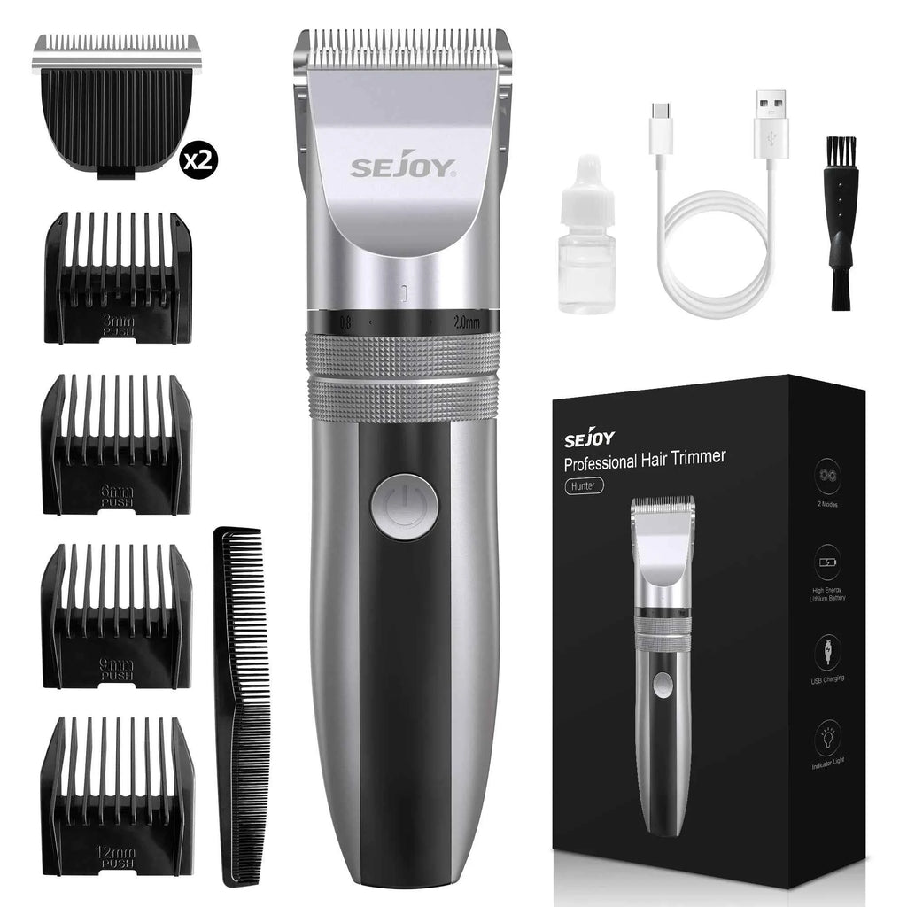 Sejoy Electric Hair Clippers Men Professional kit USB Rechargeable Men's Barber Hair Cutting Machine Beard Trimmer For Men Kids