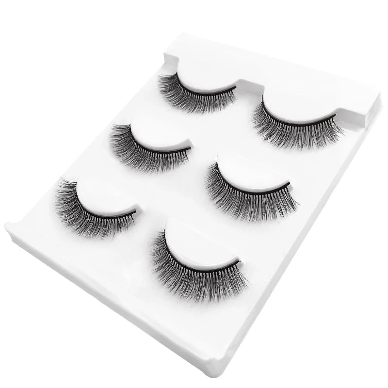 SHIDISHANGPIN 3 pairs 27 styles 3D Faux Mink Hair Soft False Eyelashes Fluffy Wispy Thick Fake Lash Handmade Eyelash Eye Makeup