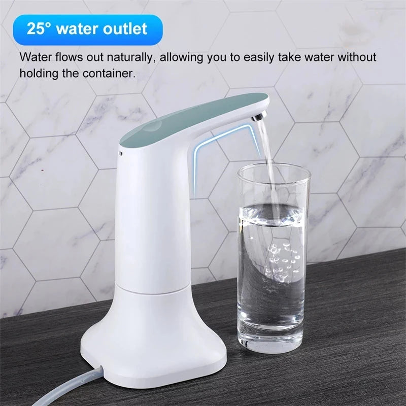 New Electric Smart Water Bottle Dispenser Portable Automatic Drinking Water Pump with Base LED Night Light Device