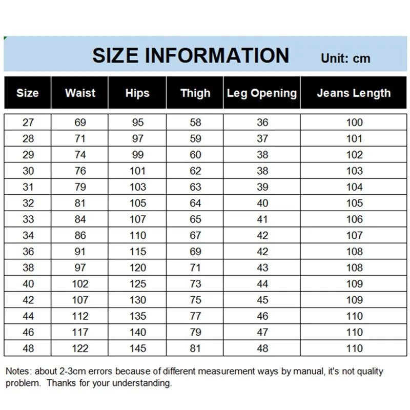 2026 Men Jeans 100% Cotton Thick Straight Plus Big Size 42 44 46 48 140KG Loose Classic Black Denim Trousers Casual Pants