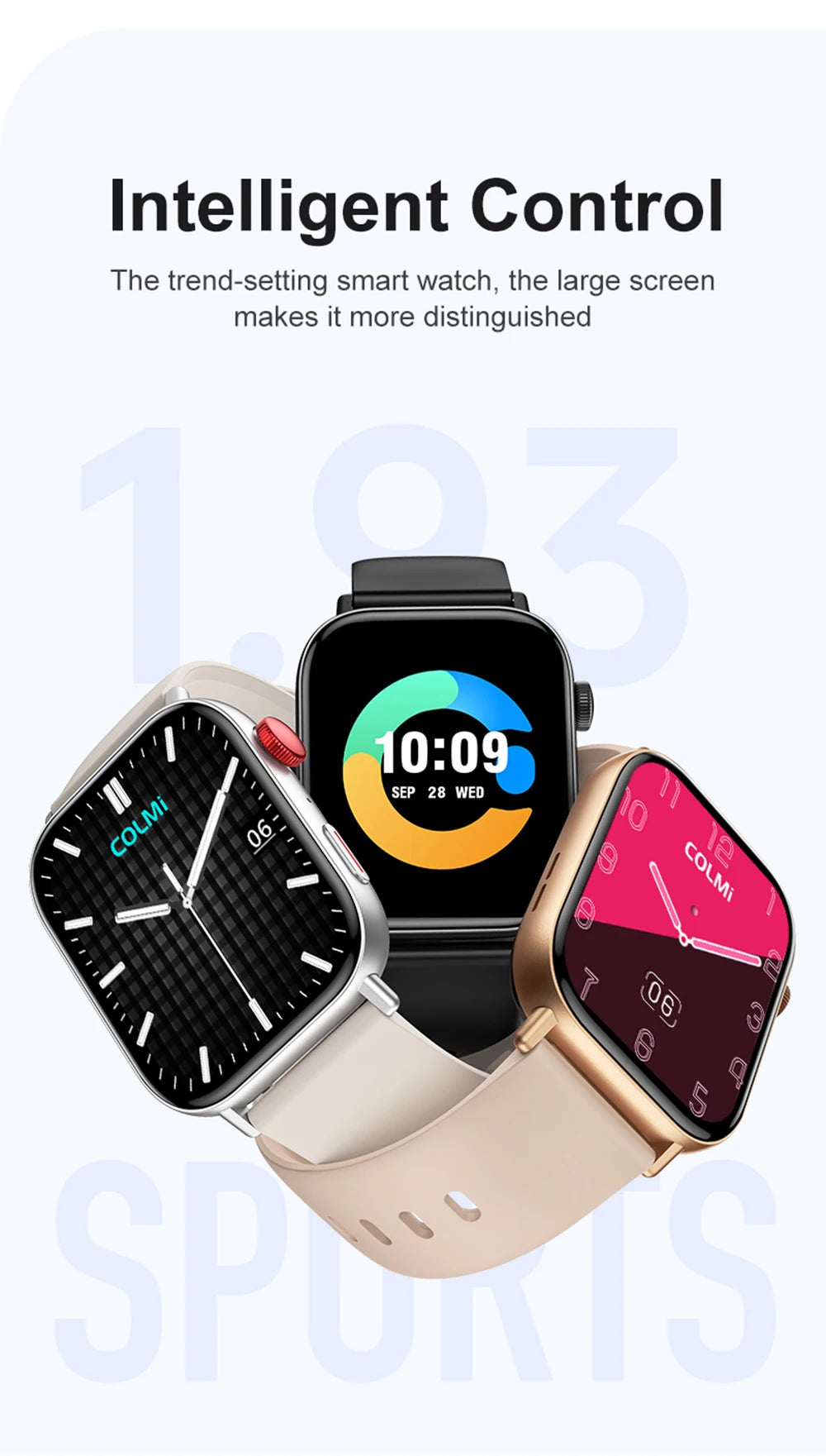 COLMI C8 Max Smart Watch for Men And Women with Voice Calling Feature 1.93" Large HD Color Display Health & Fitness Tracker