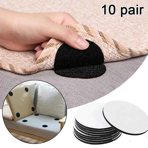 10 Pairs of Strong Anti-curling Carpet Tape Non-slip Stickers Carpet Gripper Self-adhesive Double-sided Stickers