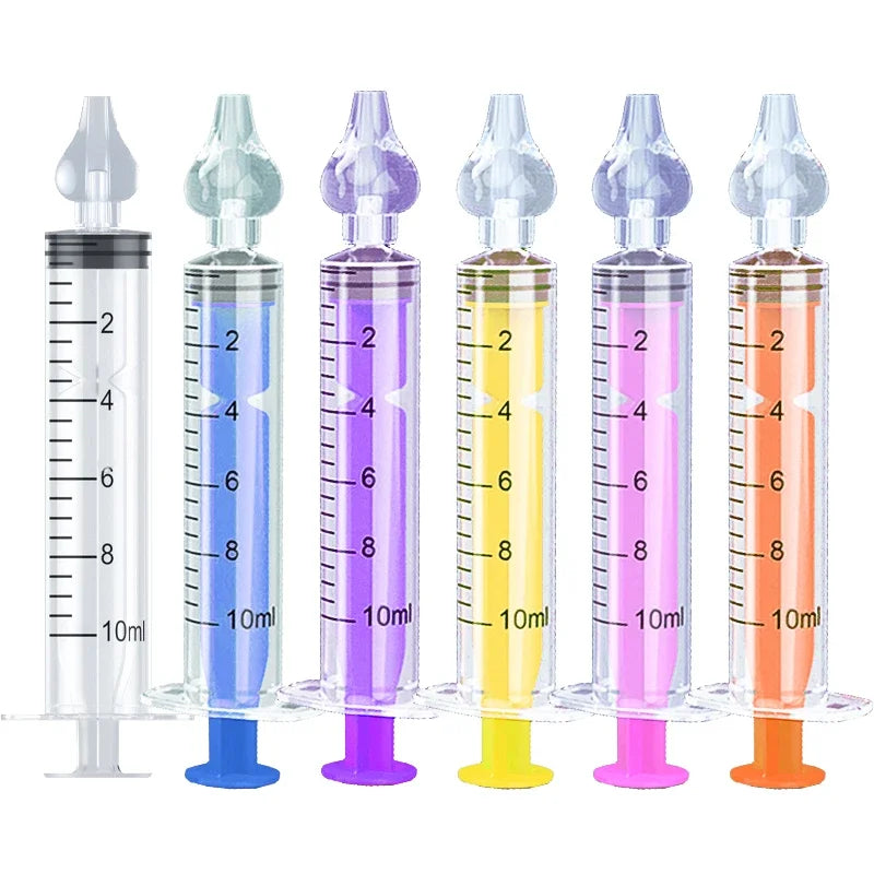 10ML Baby Nasal Aspirator Syringe Baby Nose Cleaner Rhinitis Nasal Washer Irrigator Needle Baby Nose Washing for Children