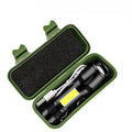 Rechargeable LED Pocket Flashlights with Pen Clip Zoom Mini Light 3 Lighting Mode with Side Lamp for Outdoor Camping Emer