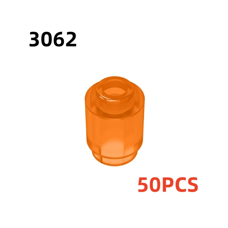 50PCS 3062b 30068 35390 3062 Accessories 1x1 Cylindrical Brick DIY Buildings Blocks Educational Toys City Toy