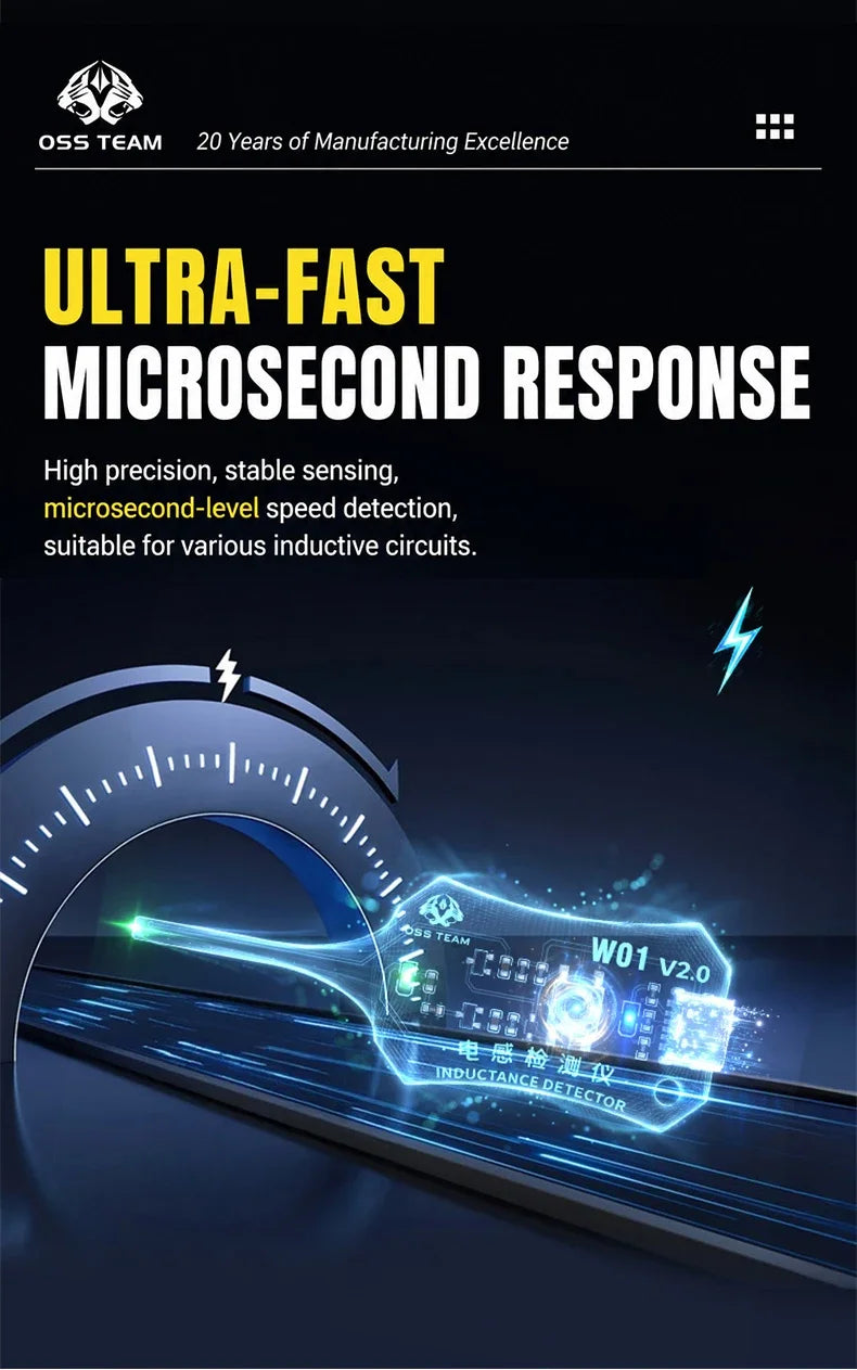 OSS W01 V2.0 Inductance tester quickly locate the fault point for testing the quality of inductors on electronic motherboards