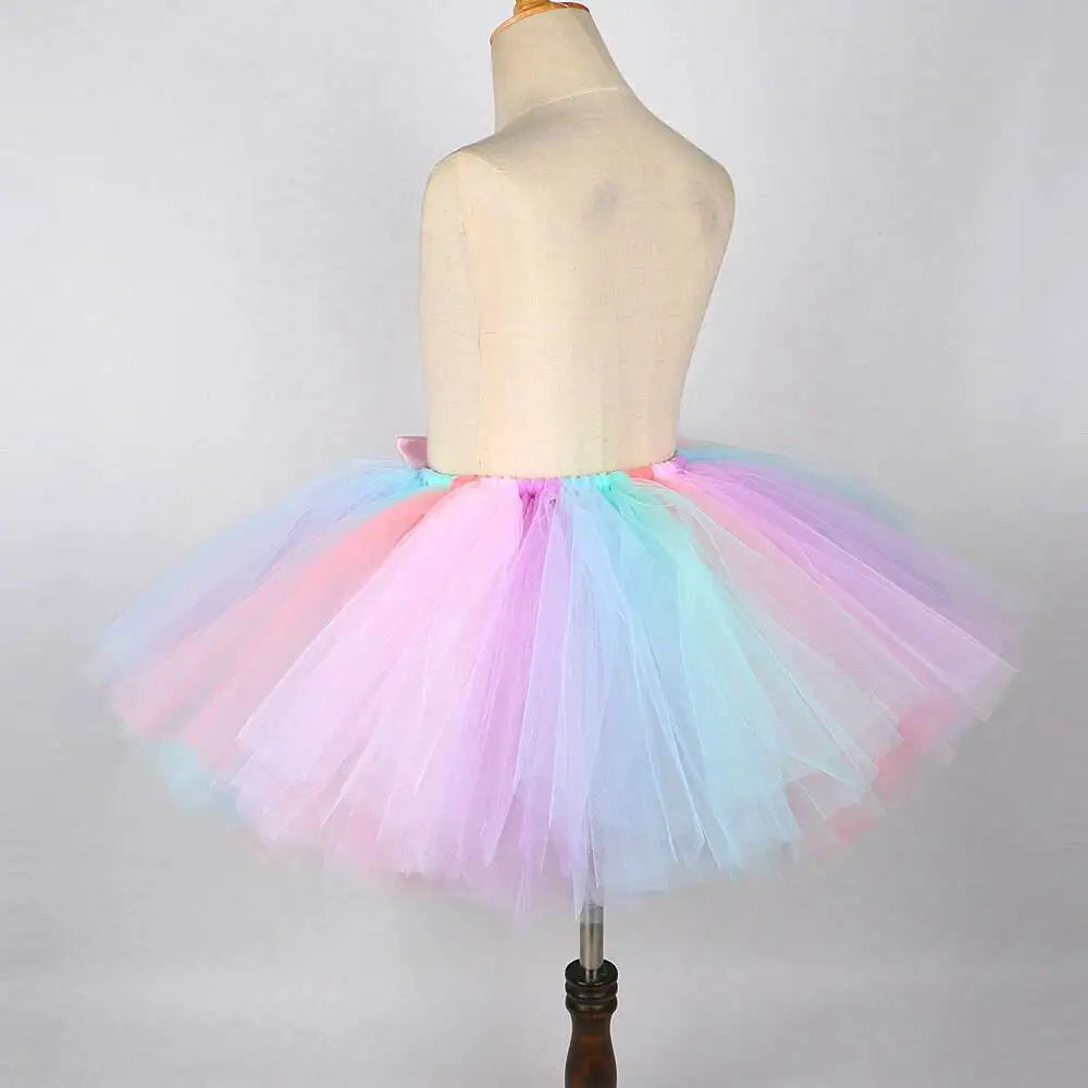 Baby Girls Unicorn Tutu Skirt Outfit for Kids Birthday Party Tulle Skirts Set Children Christmas Halloween Costumes with Wings
