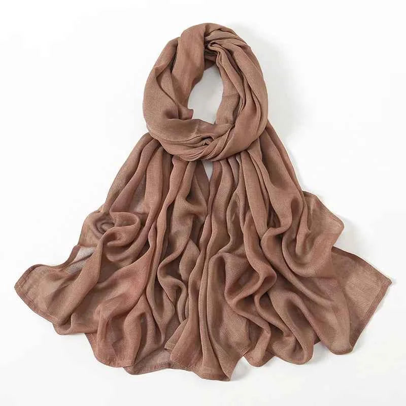 New Muslim Hijabs for Women Scarf Thin Plain Shawls Femme Musulman Soft Viscose Rayon Headscarf Islamic Turban Headband 190x85cm