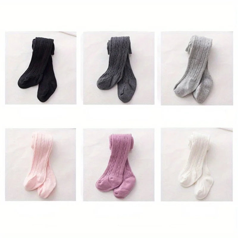 3Pcs/Set Adorable Baby Toddler Patterned Feet Pantyhose - Soft, Breathable and Comfortable Cotton Outer Children's Pantyhose