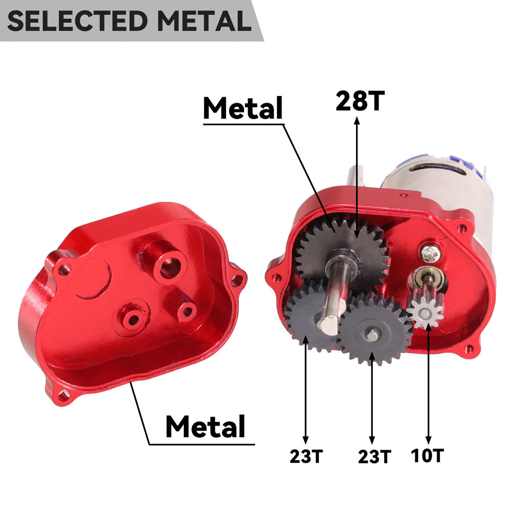Metal chassis pull rod shock absorber transmission shaft 370 gearbox assembly For MN82 LC79 82S 82Por 1/12 RC Car Upgrade Parts