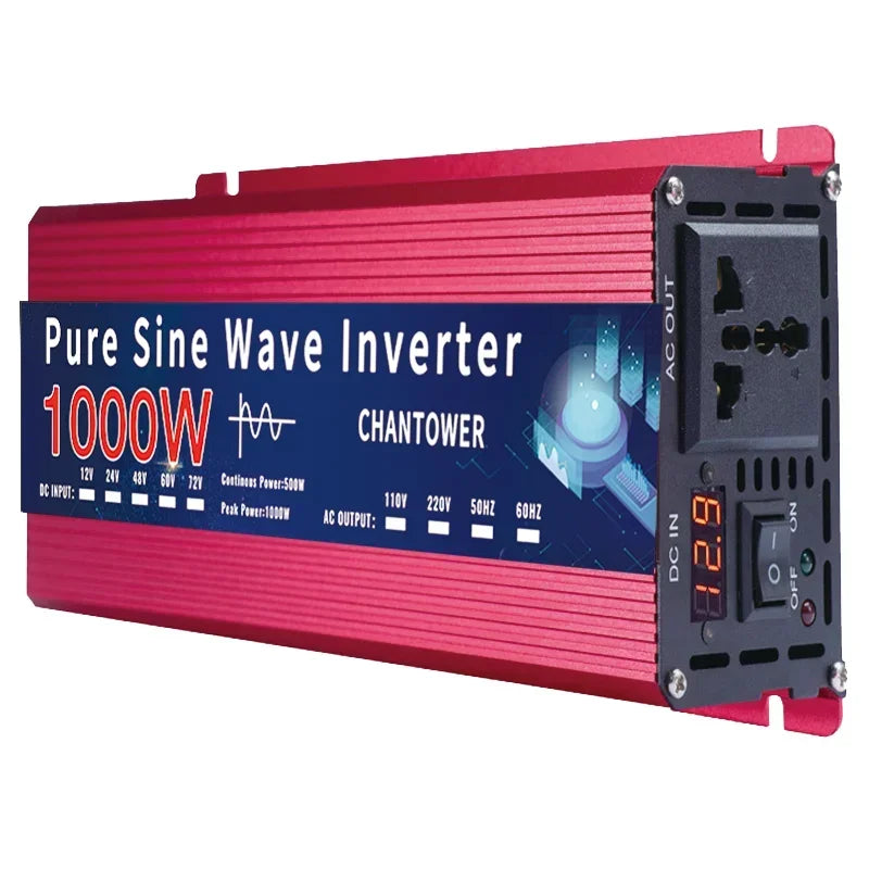 Pure Sine Wave Inverter 12V 220V 1000W-5000W DC 12v To AC 220v Power Supply Converter Car Solar Inverter