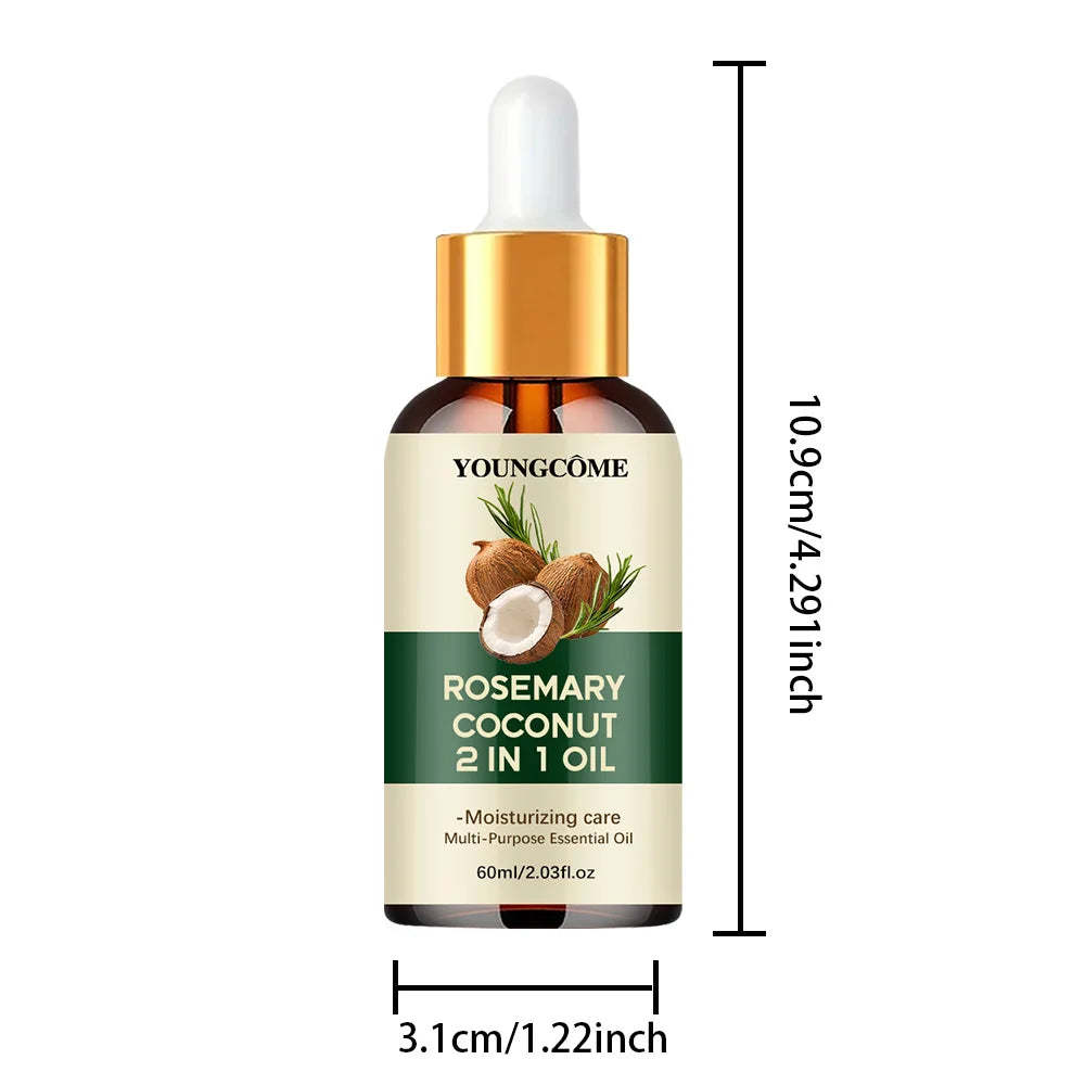 Rosemary Oil Hair Essential Coconut Oil Improve Hair Loss And Nourishes Strengthen Hair Roots Scalp Treatment Hair Care