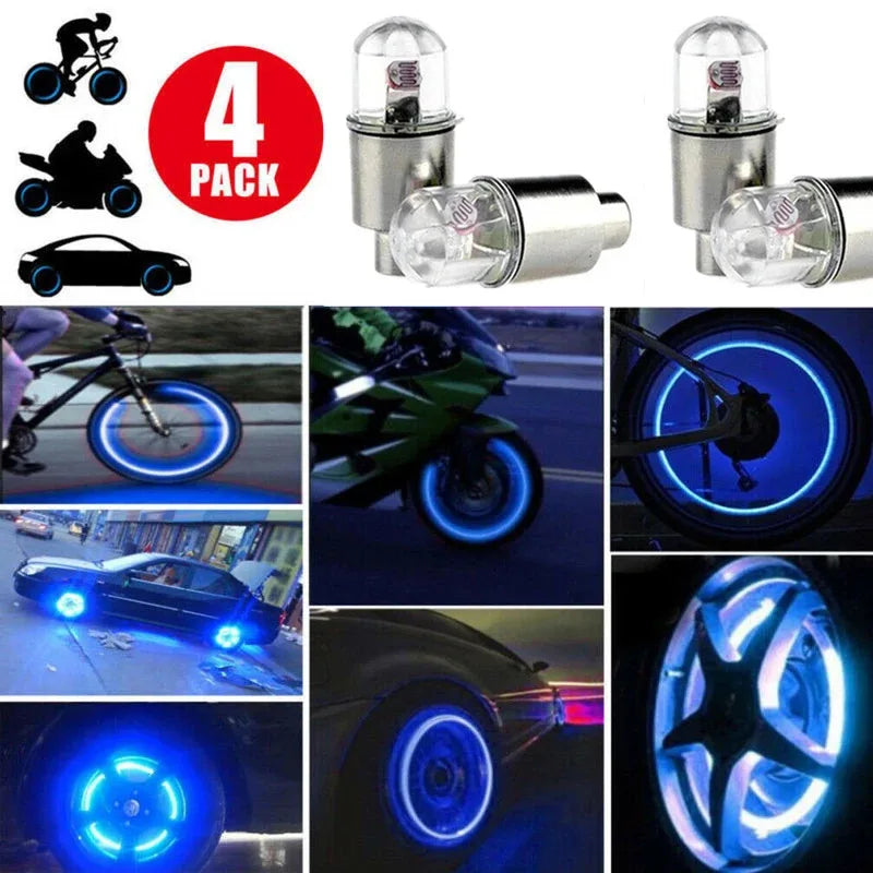 2/4/8Pcs Tire Valve Cap Lights Durable Tire Lights For Car Air Valve Caps With Lights For Motorcycles Bicycles Electric /*-