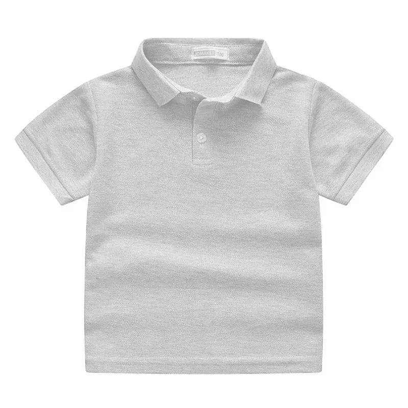 Summer Baby Boys Short Sleeve Solid Polo T-shirt Kids Cotton Clothes Toddler Girls Classical Polos T Shirt Tops School Uniform