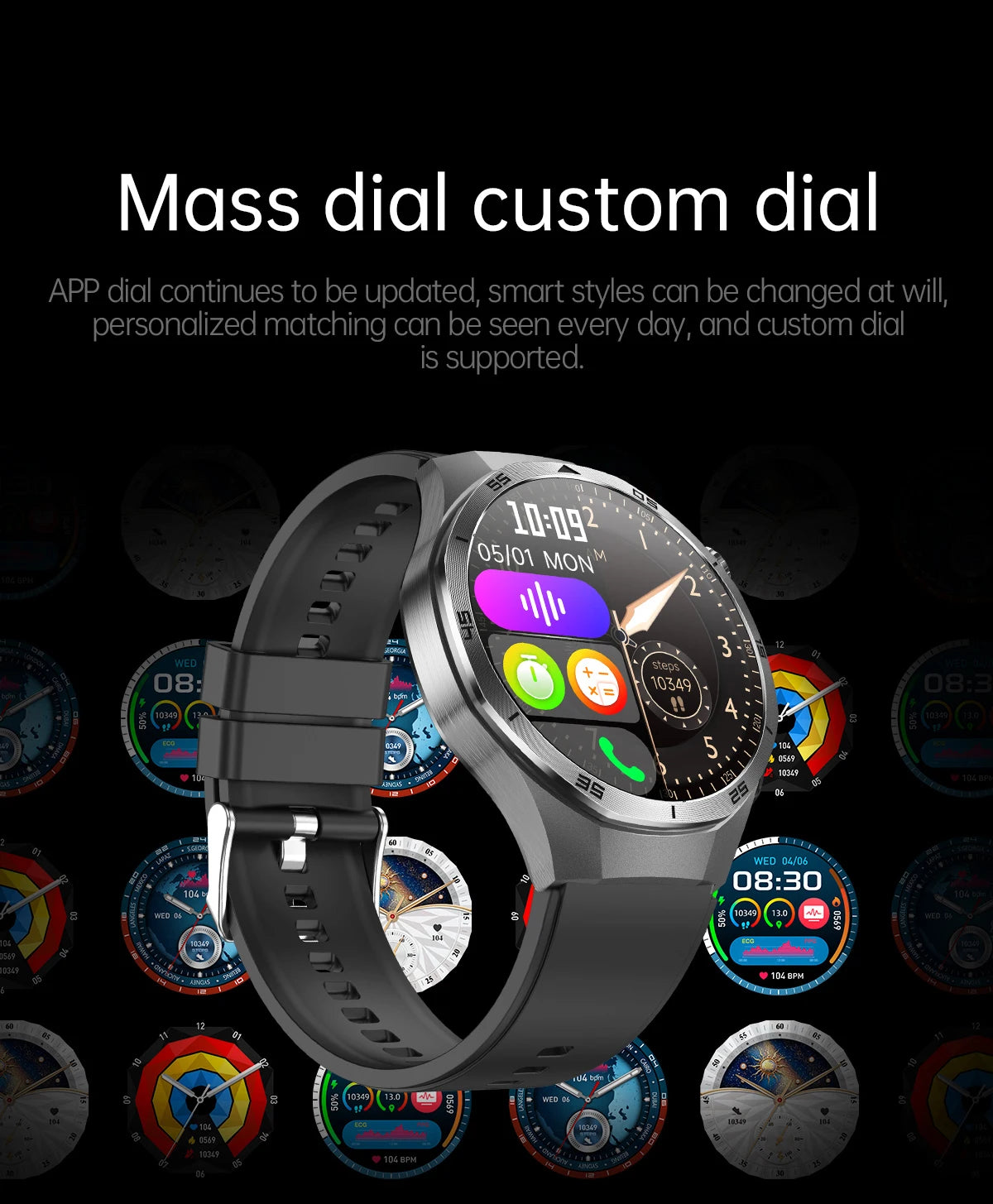2025 New ECG+PPG Three High treatment Smart Watch Lipids Uric acid Blood pressure Smartwatch Men NFC Sport HD Call Health Clock