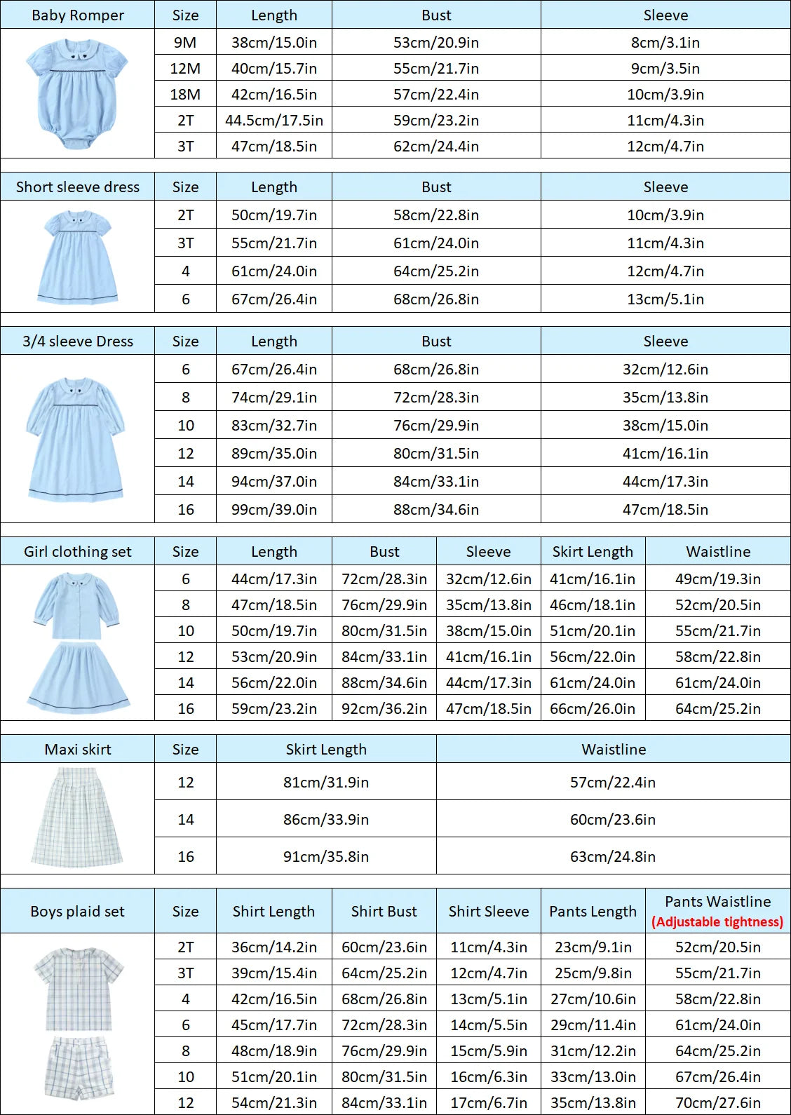 AP Barcelona Blue Collection Girls Dress Embroidery Brothers Sisters Family Matching Clothing Boys Plaid Set Knit Top