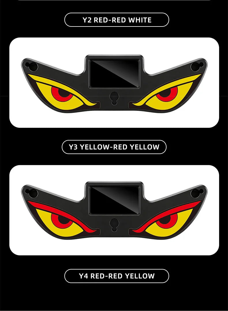 Solar Powered Car Neon Light Wireless Cool DEMON EYE Led Ambient Light Suction Cup USB Rechargeable Atmosphere Breathing Lamp