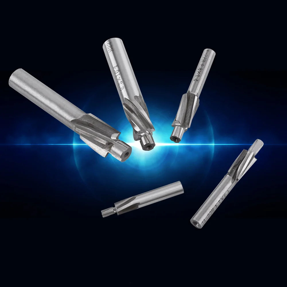 5pcs Countersink End Mill Cutter Slot Drill Bits Tool M3 M4 M5 M6 M8 Drill Milling Bits