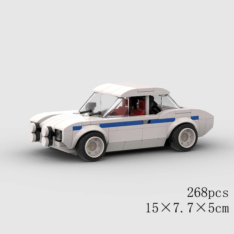 MOC Car Speed RX7 AE86 Chiron R8 Creative Racing Vehicle Model Building Block Super Race brick City Rally Sport Toy Technical
