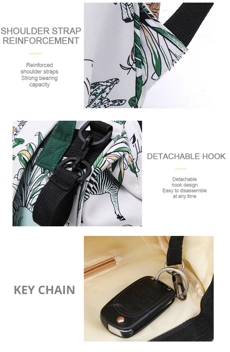 IYEAL Fashion Baby Nappy Bag Cute Animal Pattern Mommy Bag Multi Functional Large Capacity Diaper Bags for Babies Nursing Bags