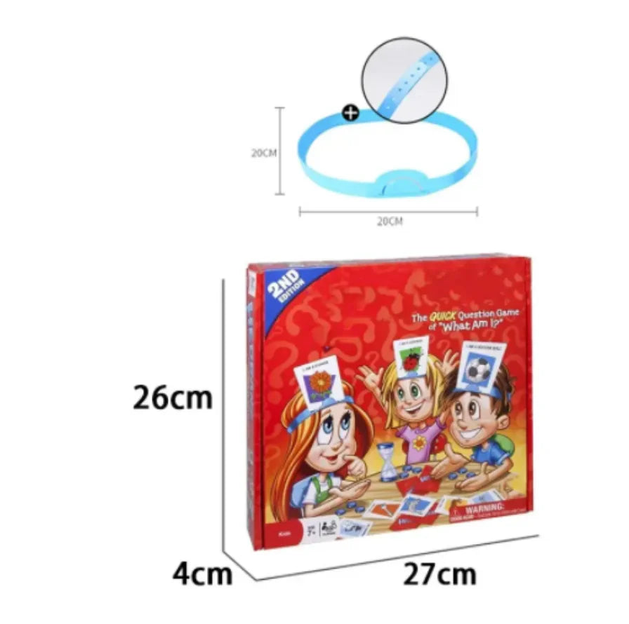 Kids Funny Cards Board Game Toy Family Party Game Guess Who I Am Game Parent-Child Interactive Educational Toy Gift for Boy Girl