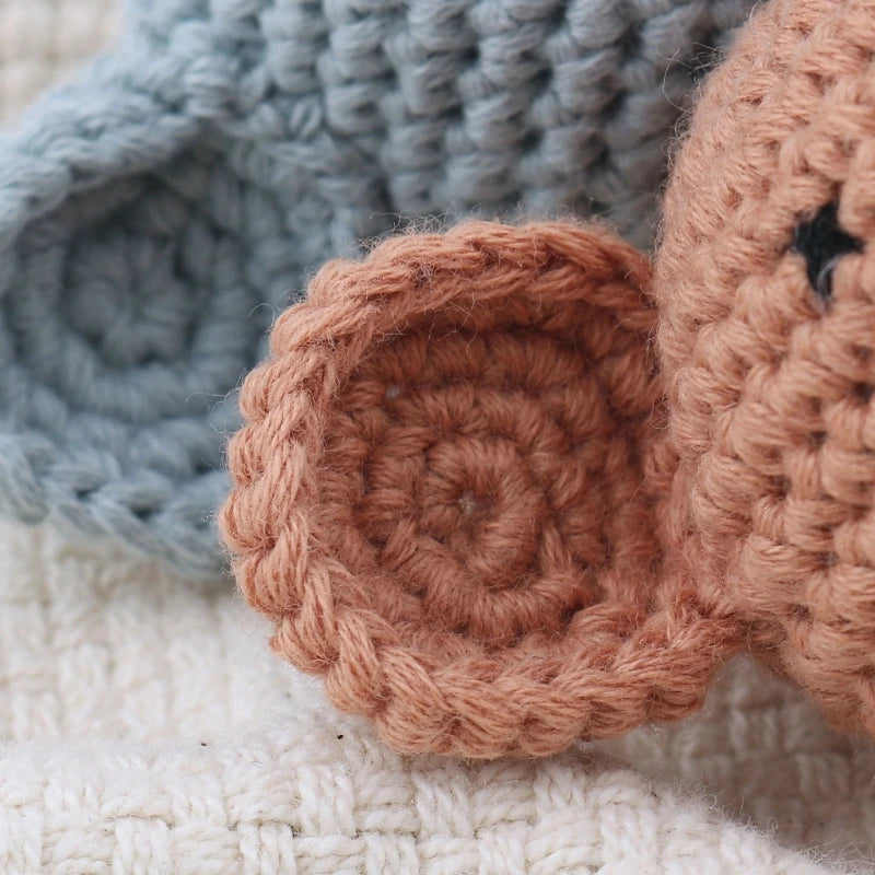 Crochet Animal Baby Pacifier Clip Accessories Handmade Knitted Bunny Teether Beads Newborn Nipple Clip Dummy Soother Holder Toy