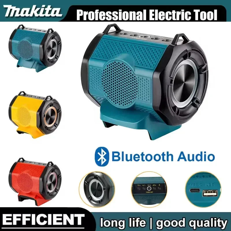 Makita Bluetooth Speaker For 18V 20V Battery USE USB Type-C Port Charge Player Loudspeaker Amplifier