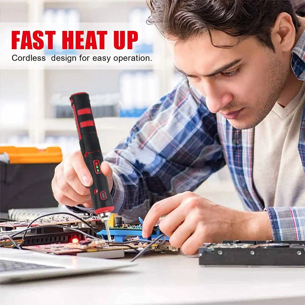 Cordless Soldering Iron 1800mAh Rechargeable Soldering Tool Professional Portable Welding Tool Electronic Soldering Kit