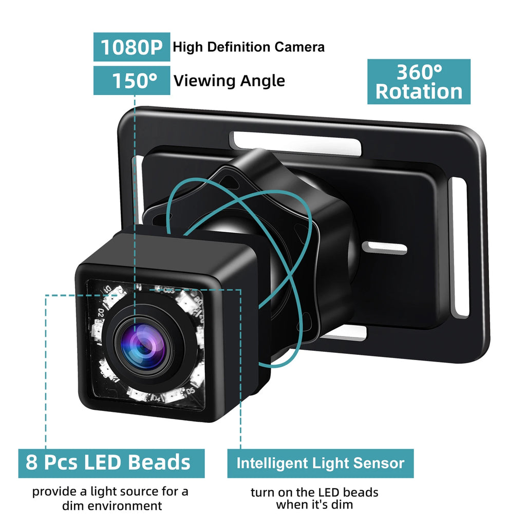 Baby Car Mirror 1080P Monitor with Camera USB Plug 4.3" Baby Camera With Night Vision 150°Viewing Angle for Infants Kids Pets